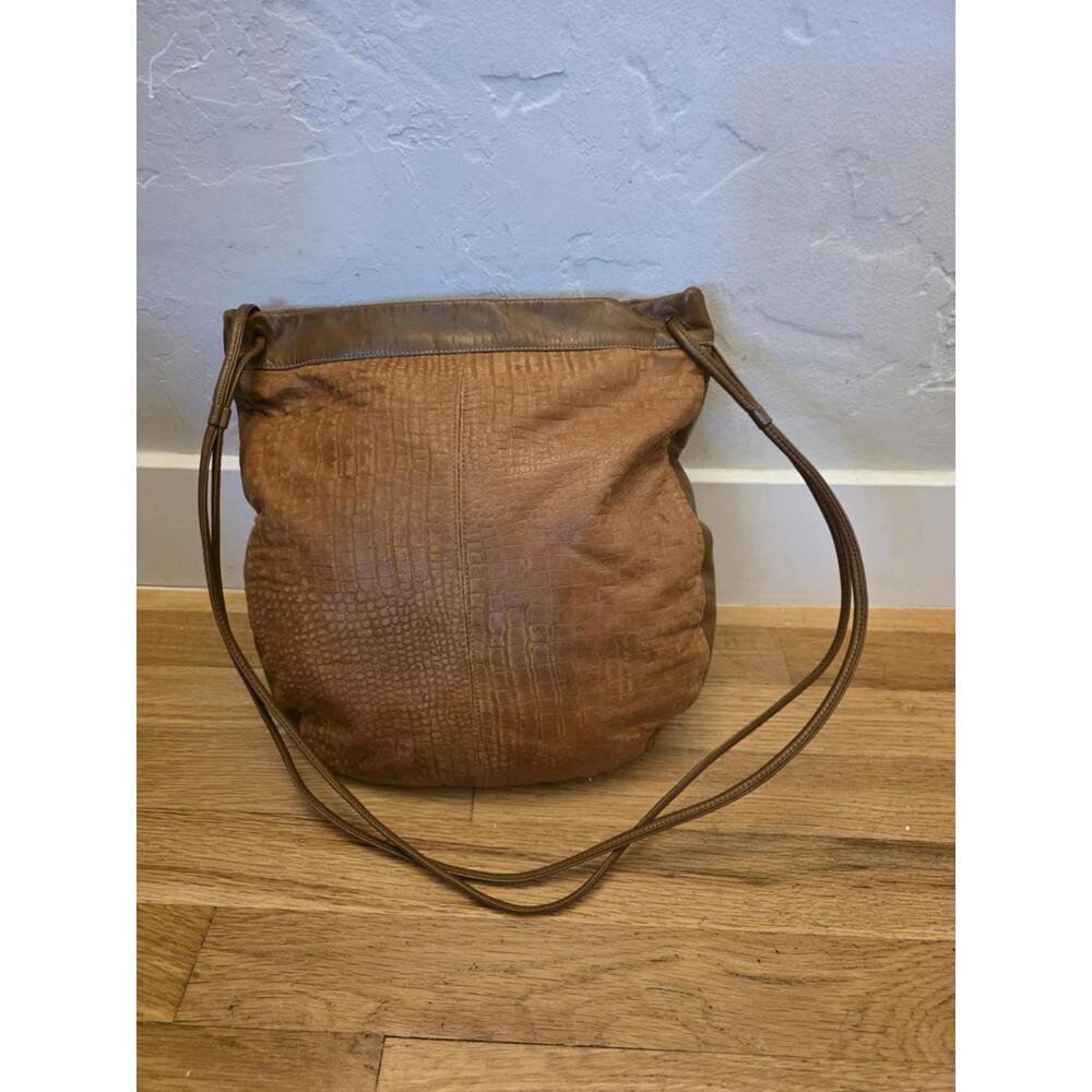 Rare Vintage Leather Halston Alligator Print Purse